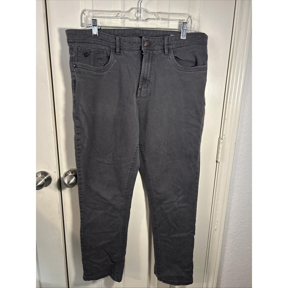 English Laundry Men's Dark Gray Denim Jeans Straight Stretch 34x30